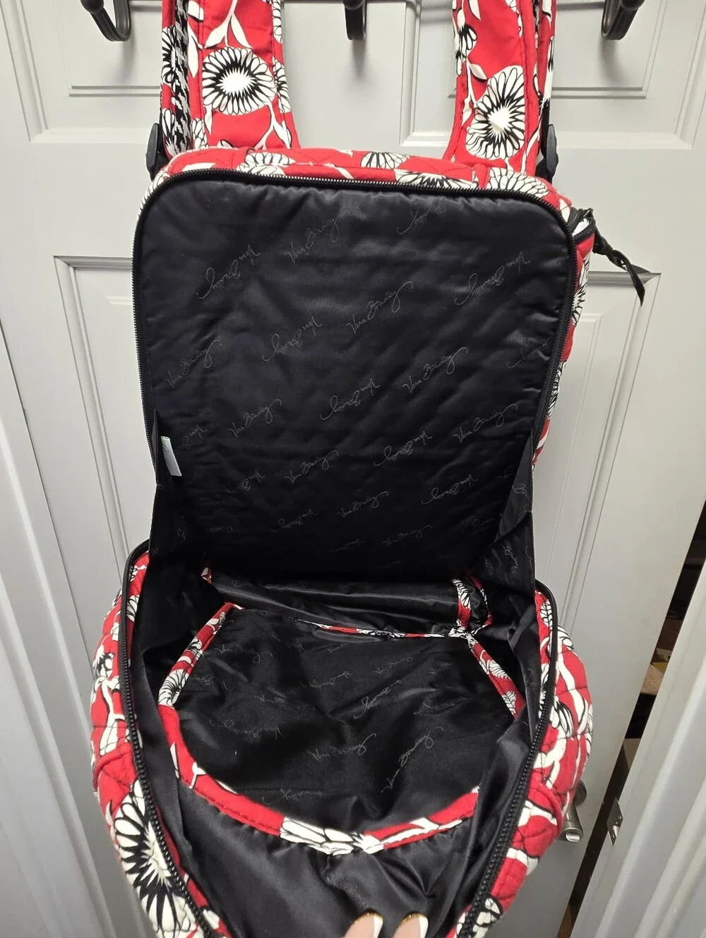 Vera Bradley Red Floral Quilted Backpack